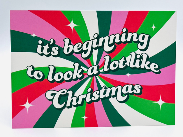 Kerstkaart It's beginning to look a lot like Christmas