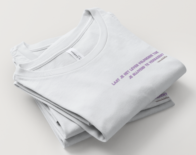 T-shirt met citaat naar keuze