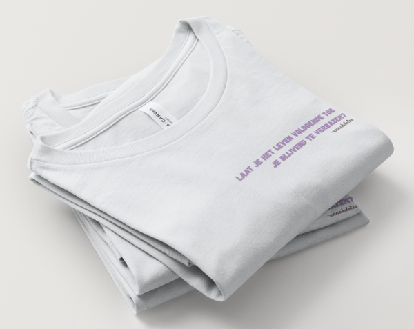 T-shirt met citaat naar keuze