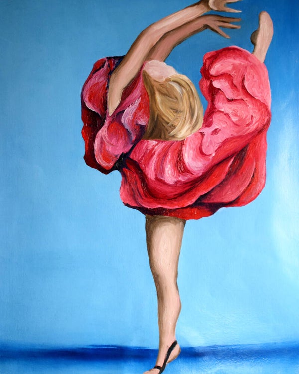 Nastia Liukin - olieverf op papier 50x70cm