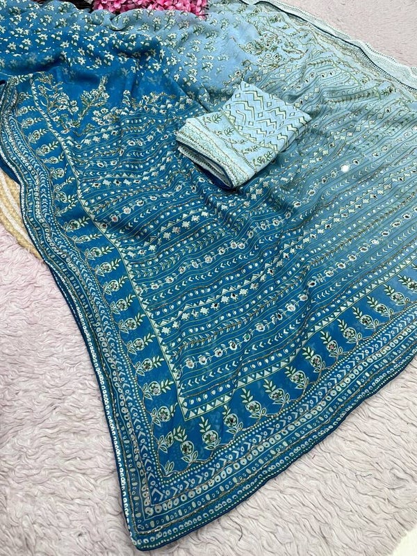 Top trending Ombre effect zari sare