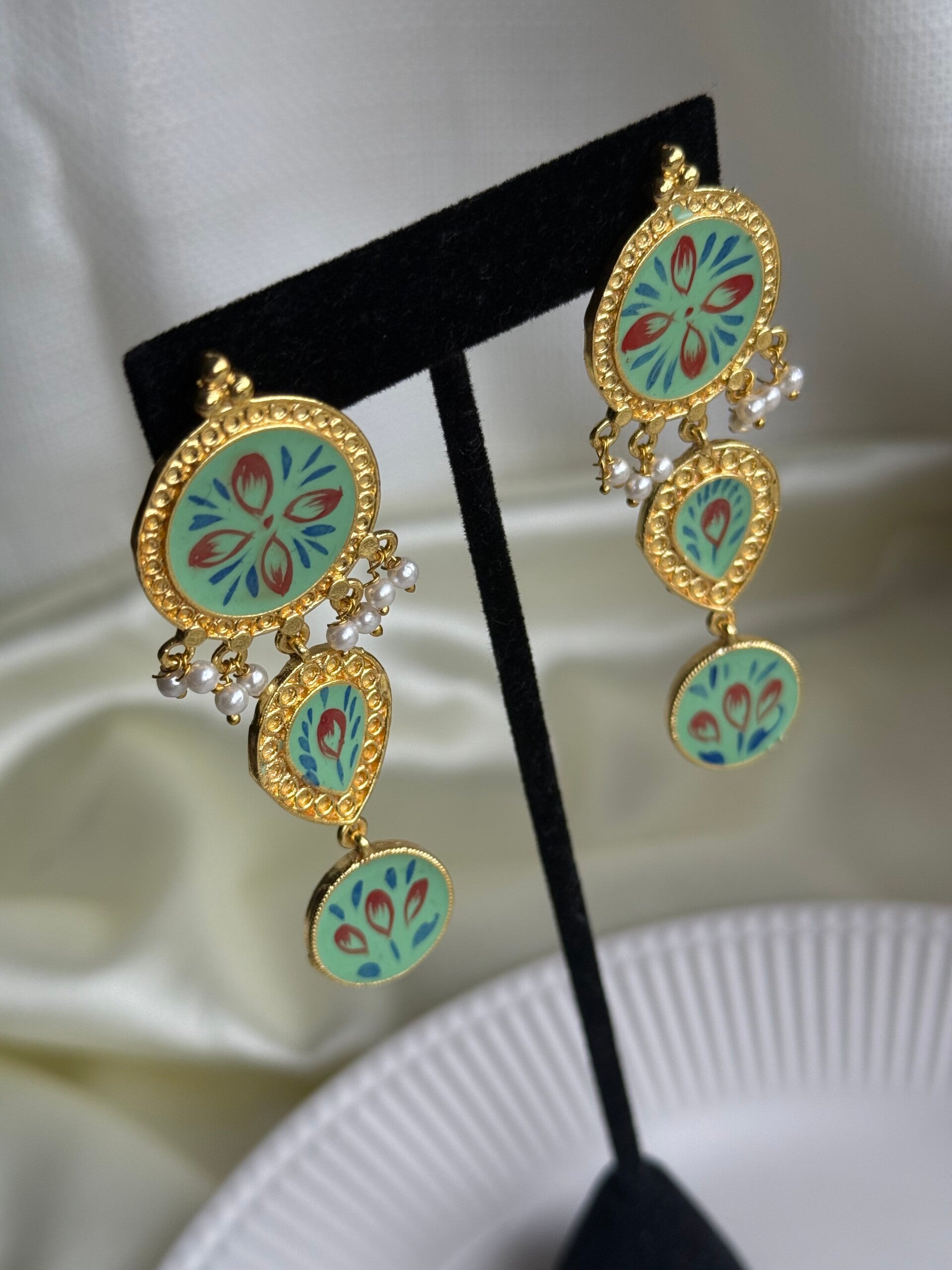 Gujarat hand-painted earrings