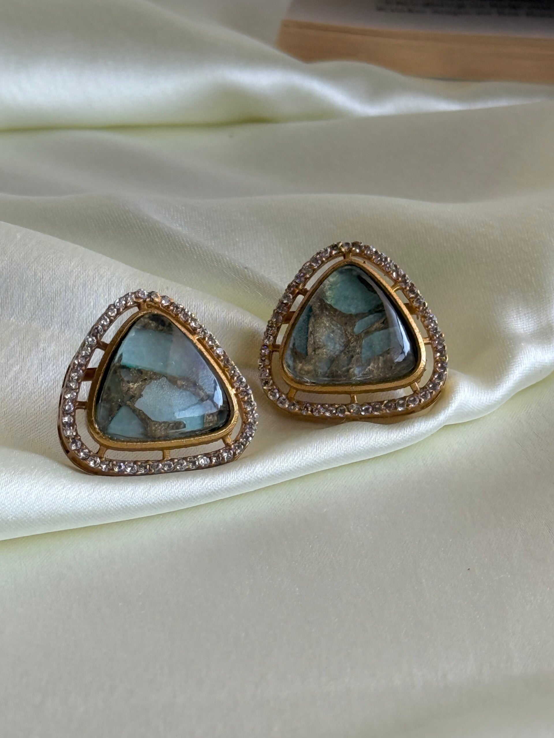Marble  design stud earrings