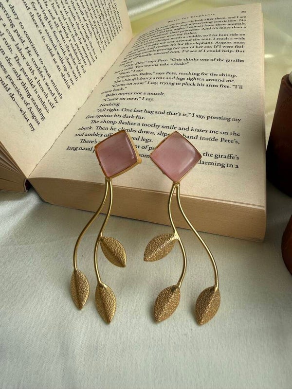 Golden Leaf Vine Earrings