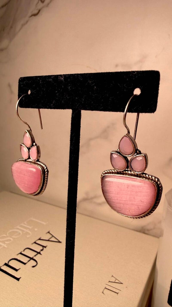 Minimalist Stone Drop Earrings