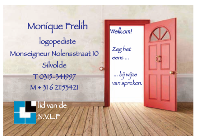Logo logopedie Monique Frelih, Logo logopedie, Monique Frelih, logopediste