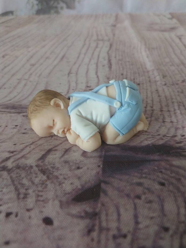 Bébé fimo garçon bleu et blanc