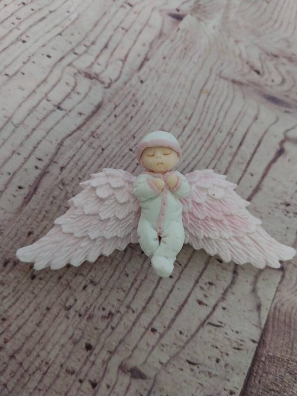 Magnet miniature bébé fimo fille ange