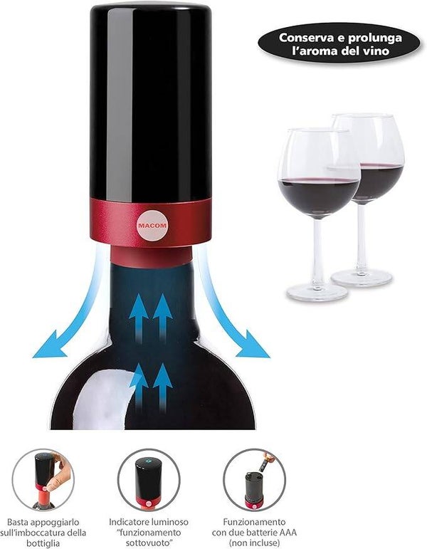 Macom tappo per sottovuoto automatico vino