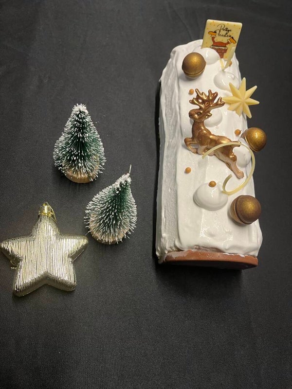 Kerststronk speculaas - stracciatella 6-8p