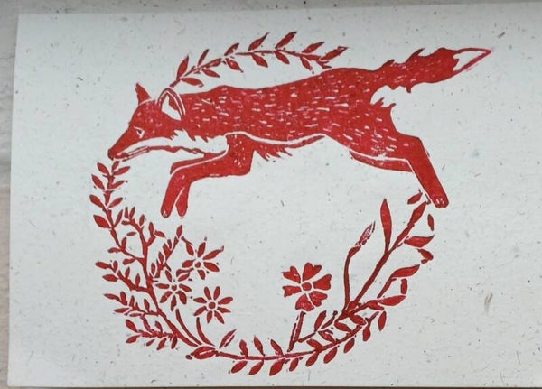 Leaping Fox Card