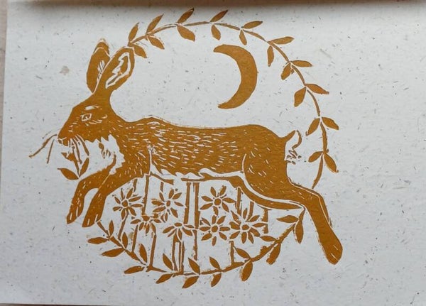 Leaping Hare Card