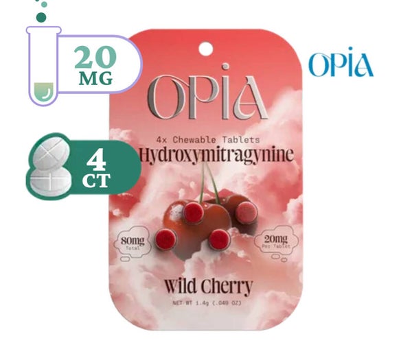 OPiA 7OH Kratom Extract Tablets Wild Cherry 80mg – 4ct (20mg/tab)