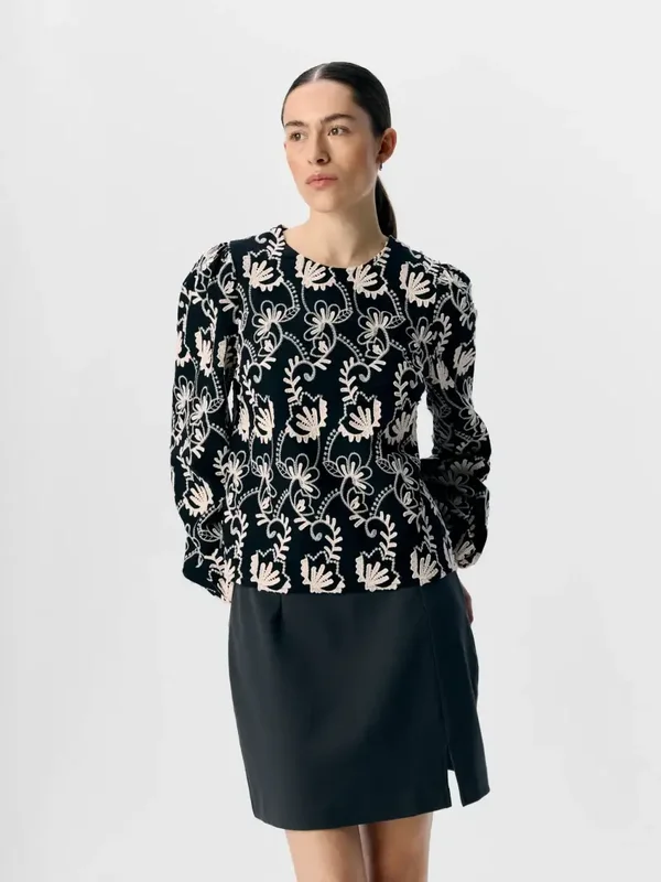 Object Mya LS Top 10 Zwart SALE