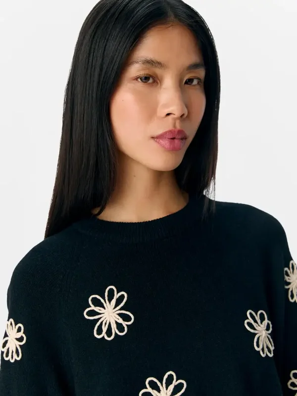 Object Laney SS Pullover 10 Zwart