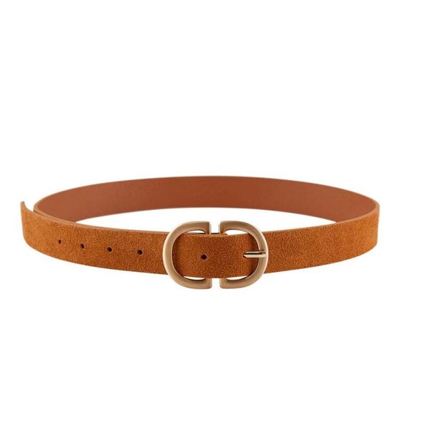 Pieces Juva Suede Jeans Belt 80 Cognac