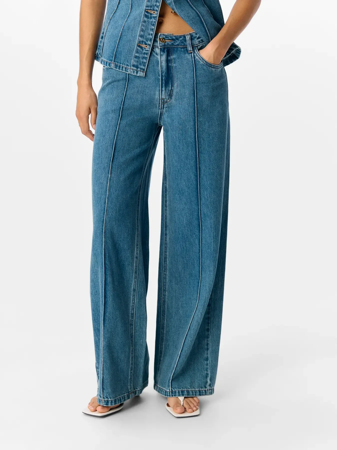 Object Moji Divona MW Wide Jeans