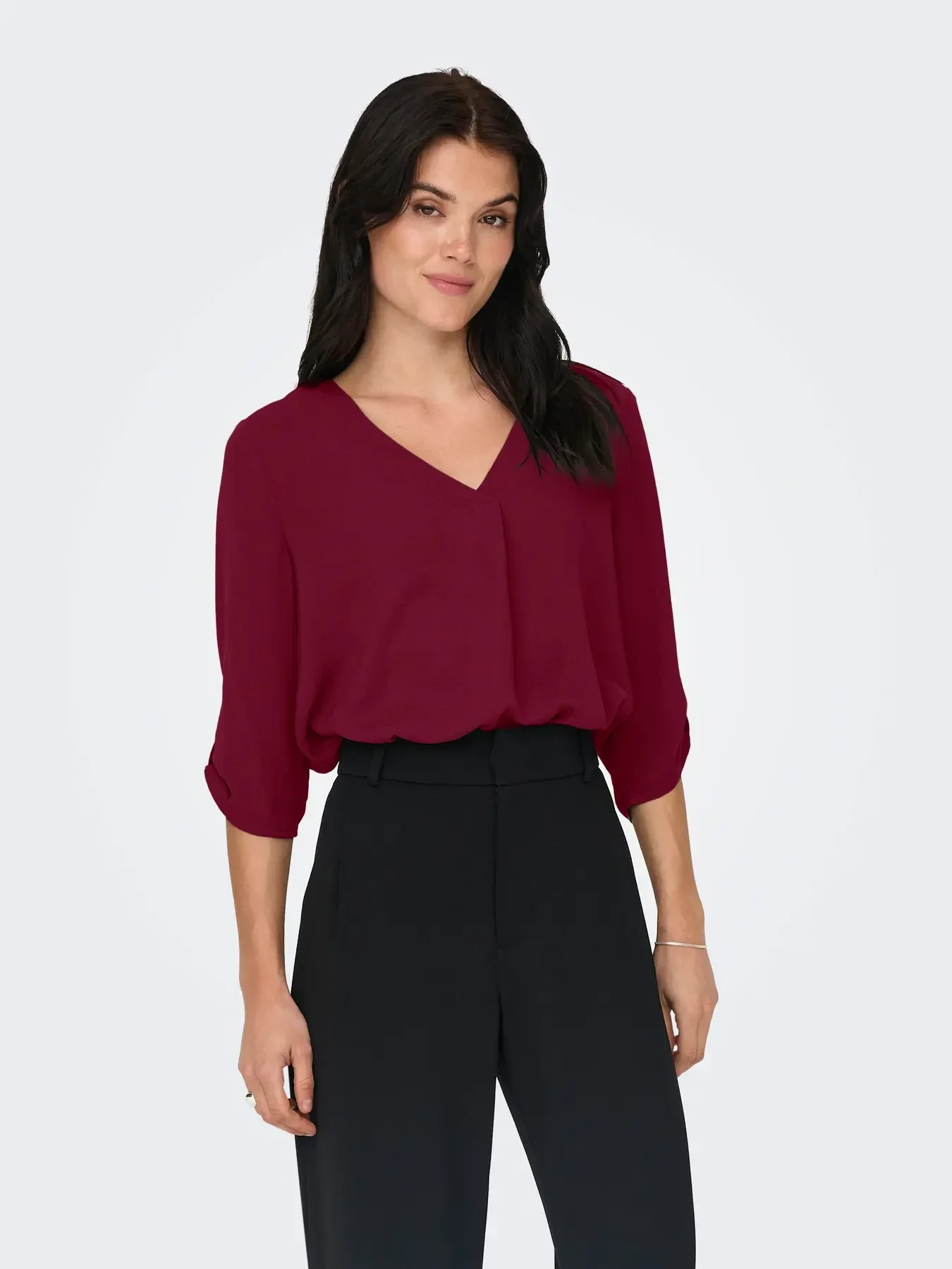 JDY Divya 3/4 Top 65 Cabernet