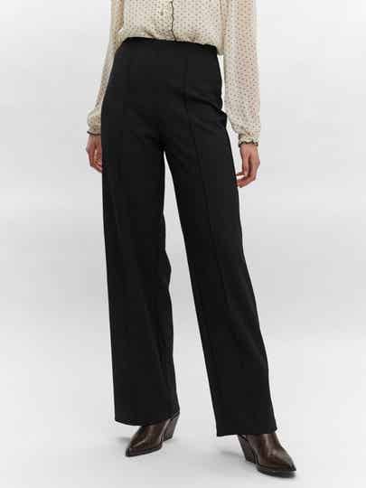 Vero Moda Becky HW Wide Pants 10 Zwart