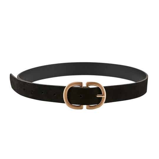 Pieces Juva Suede Jeans Belt 10 Zwart
