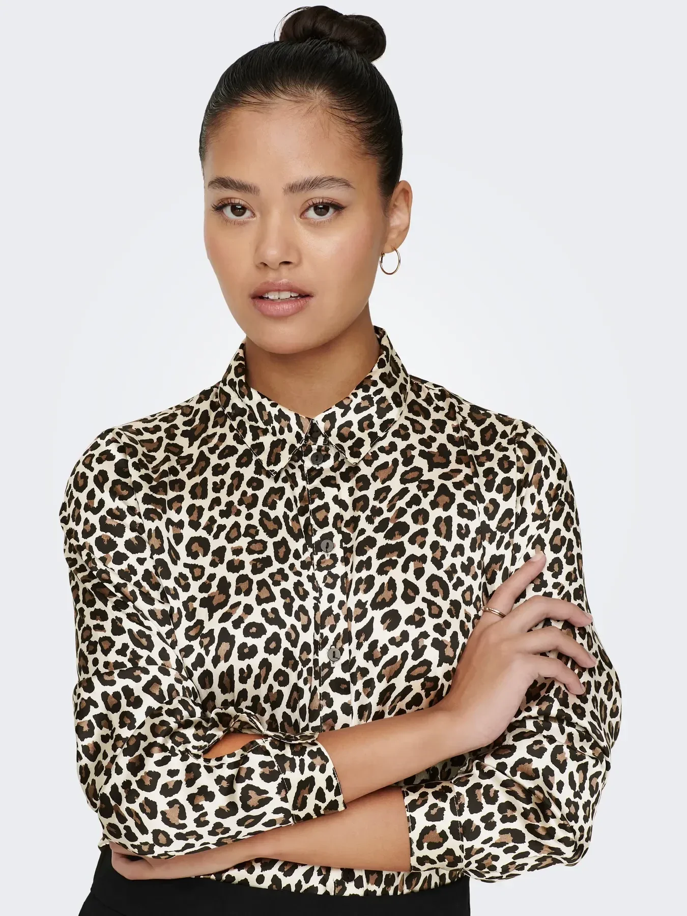 JDY Fifi LS Shirt 82 Tapioca Leo