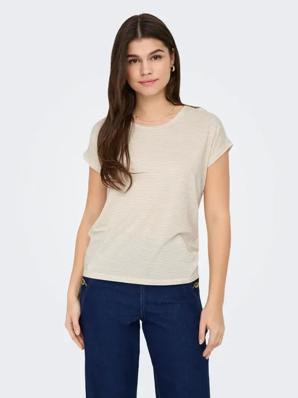 ONLY Claudia SS Glitter Top 1 Wit