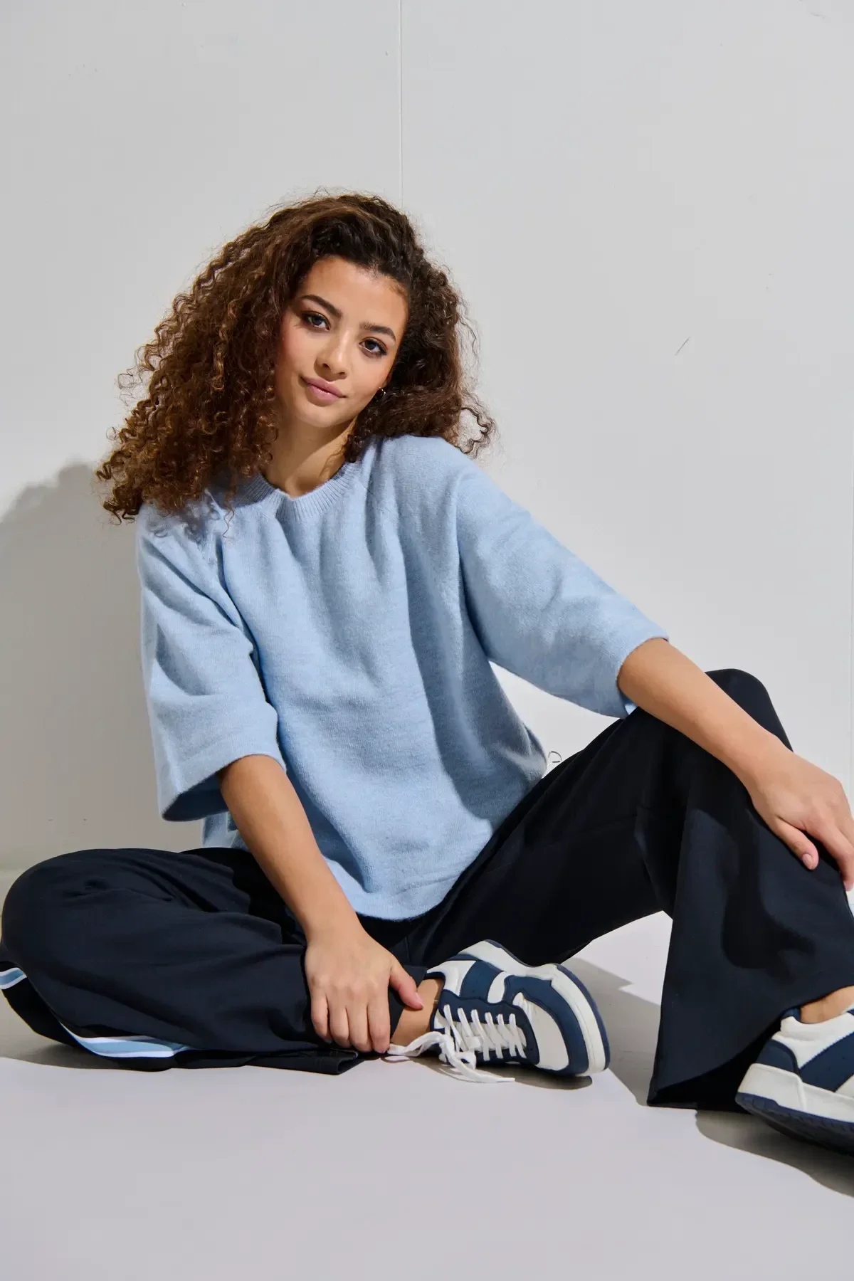 ONLY Simoni 3/4 Pullover 31 Lichtblauw