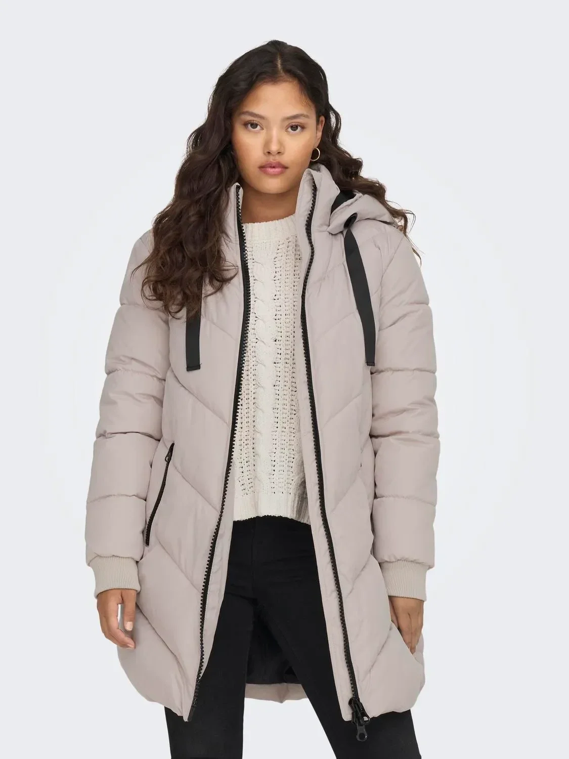 JDY Skylar Hood Jacket Chateau Gray
