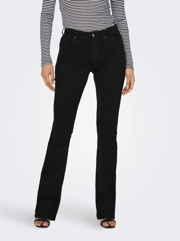 ONLY Blush Flared Jeans Zwart REA2343