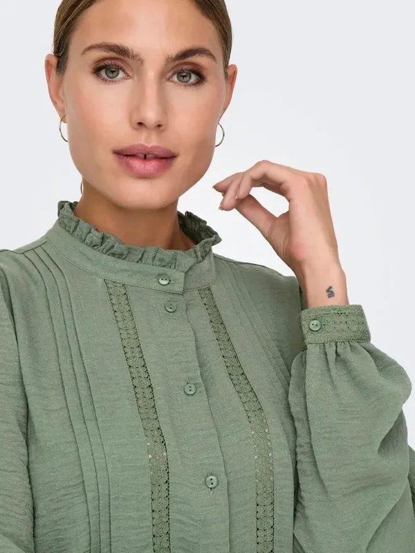 JDY Ellis LS Lace Shirt Groen 41