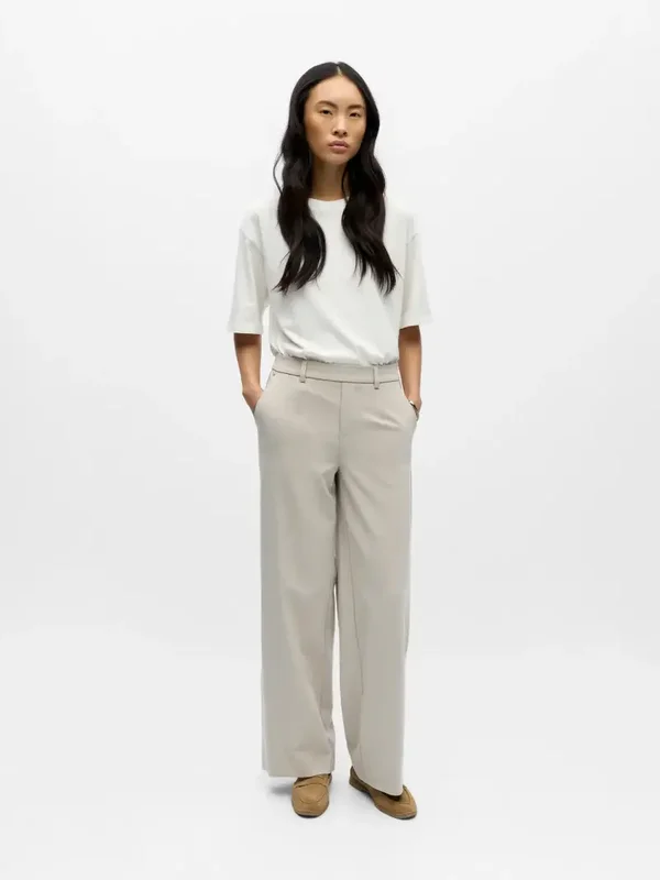 Object Lisa Wide Pants Humus Melange 2