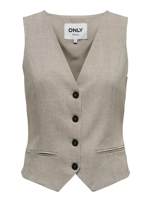 ONLY Linda SL Fit Waistcoat Taupe 88