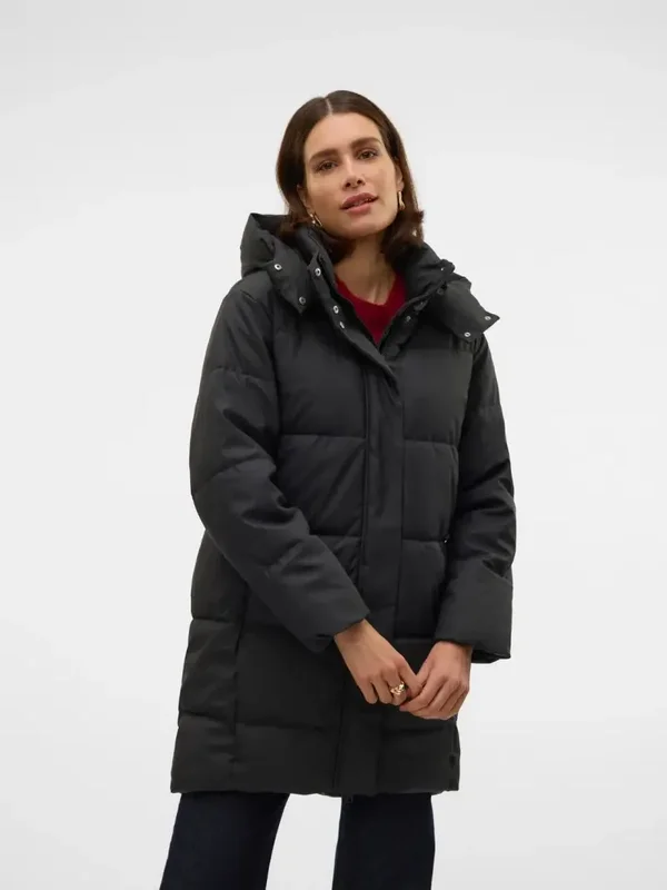 Vero Moda Gretakylie Coated Coat Zwart