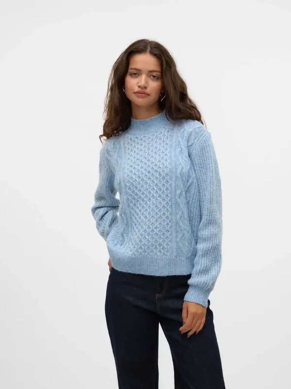 Vero Moda Universe LS Highneck Pullover 31 Lichtblauw