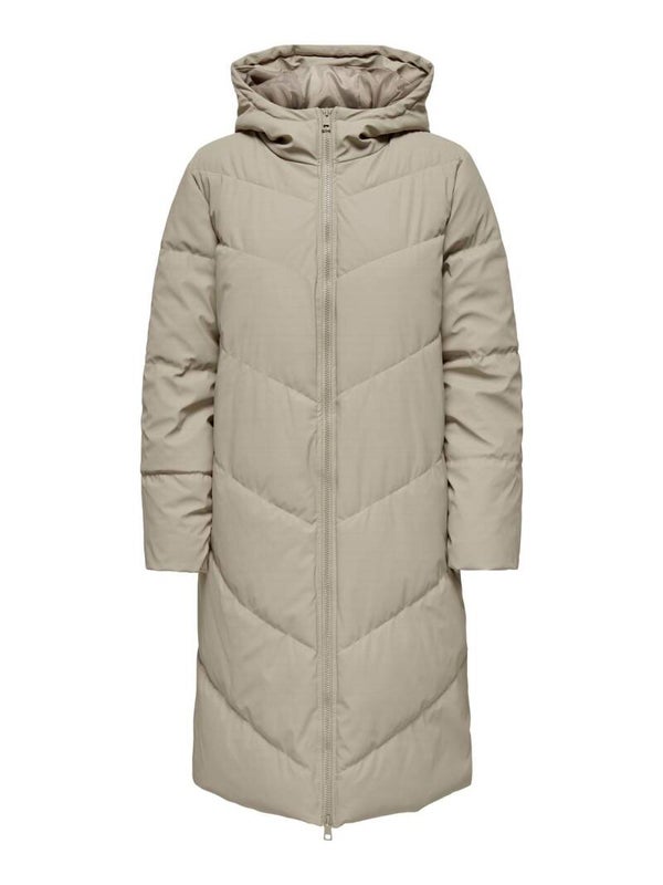JDY Ulrikka Puffer Coat Simply Taupe Beige 2