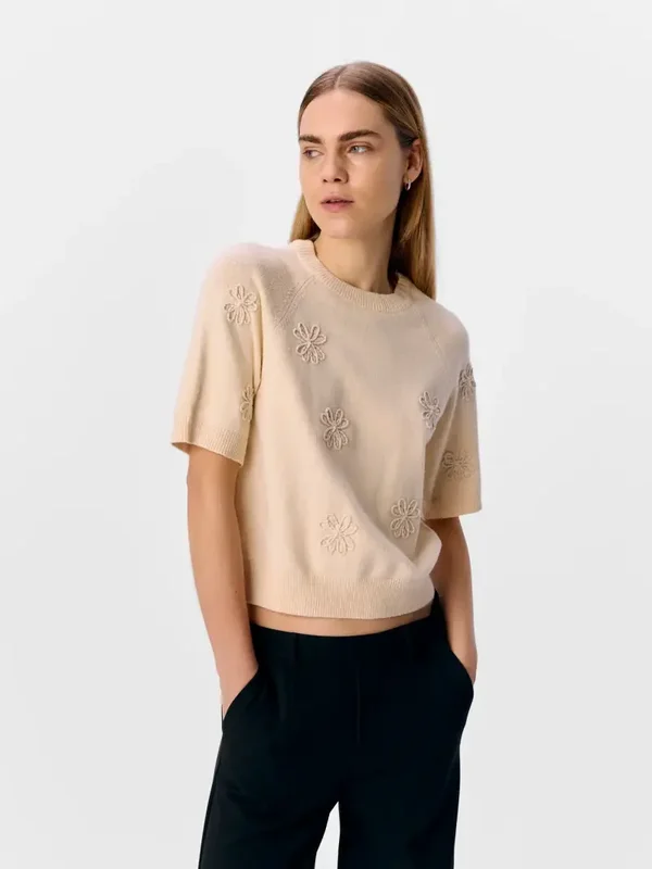 Object Laney SS Pullover 2 Ecru