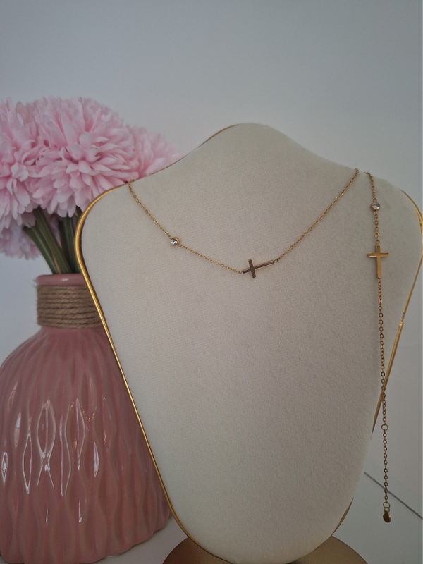 Parure Croix Strass