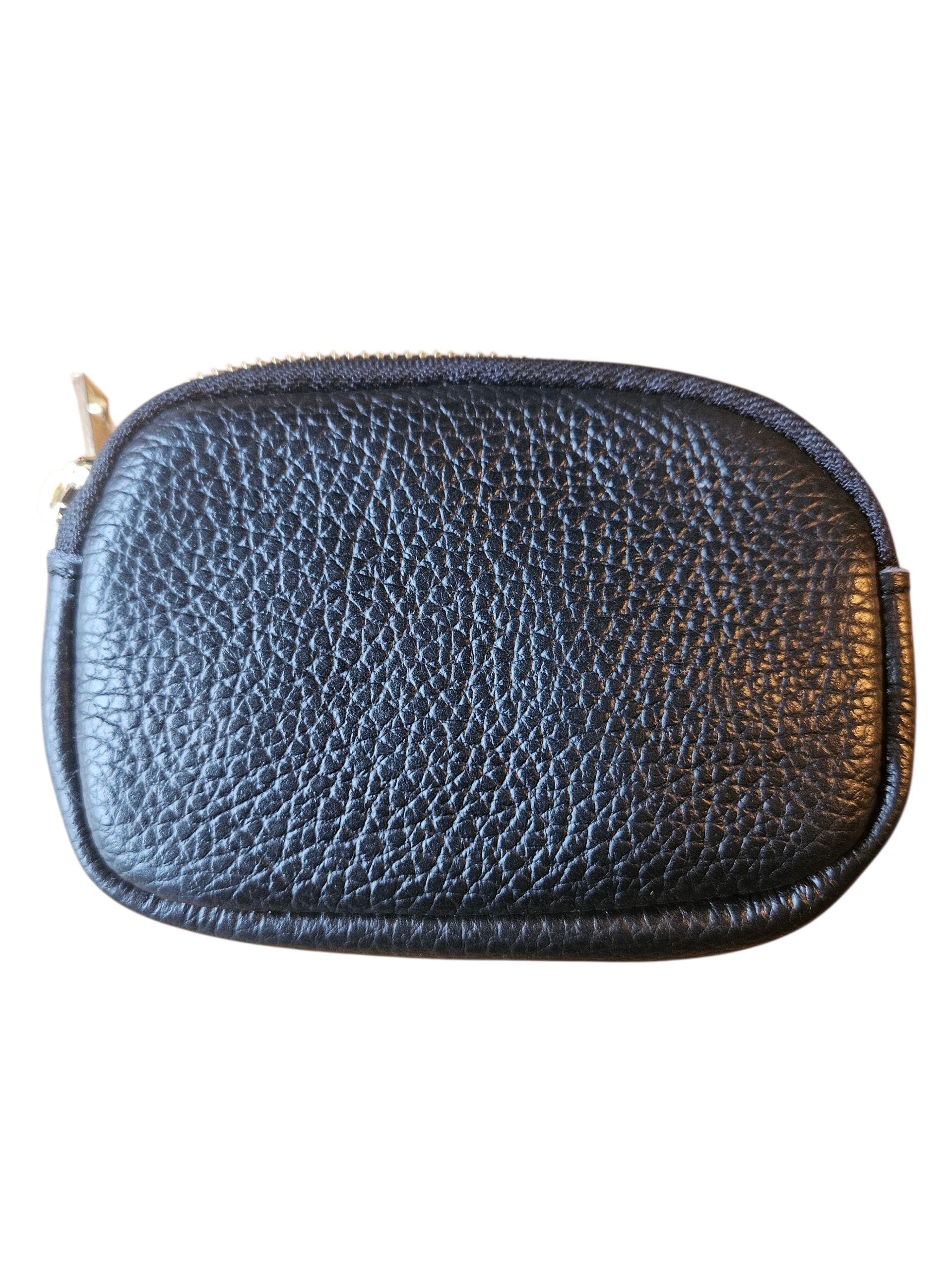 Real leather wallet black