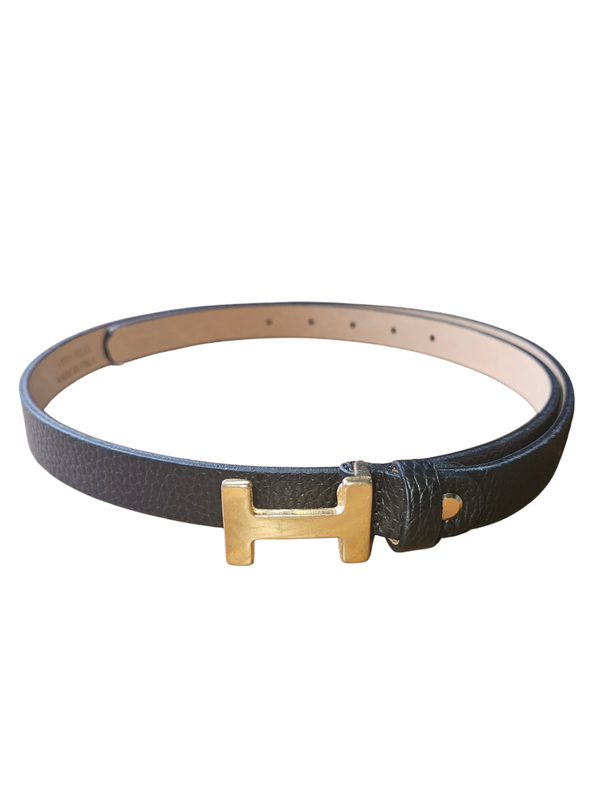 Real leather belt black