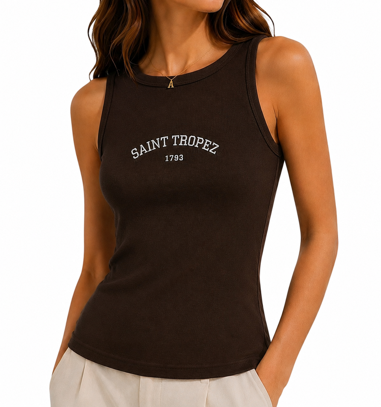 Saint Tropez top brown