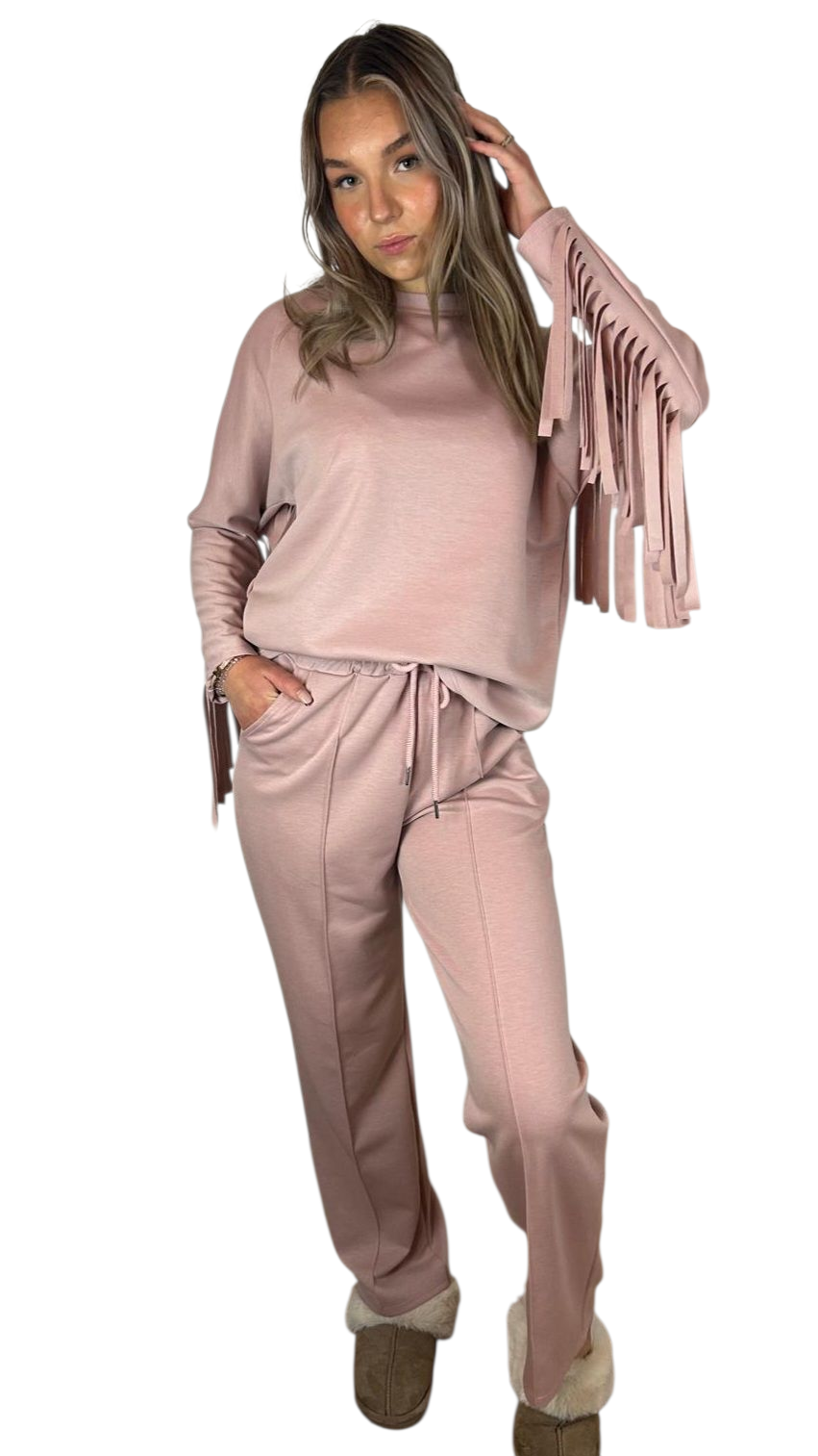 Ruffle comfyset soft pink