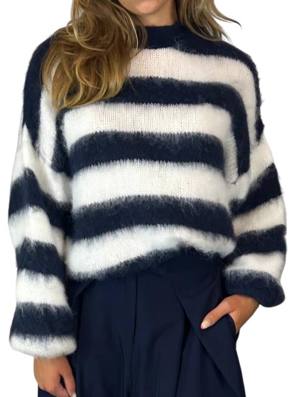 Joy stripe knit blue