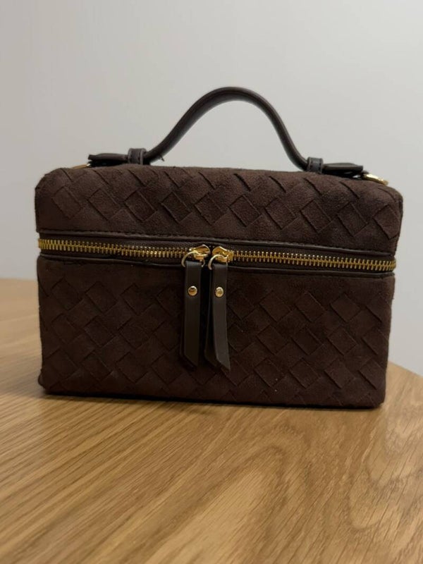 Suede bag brown
