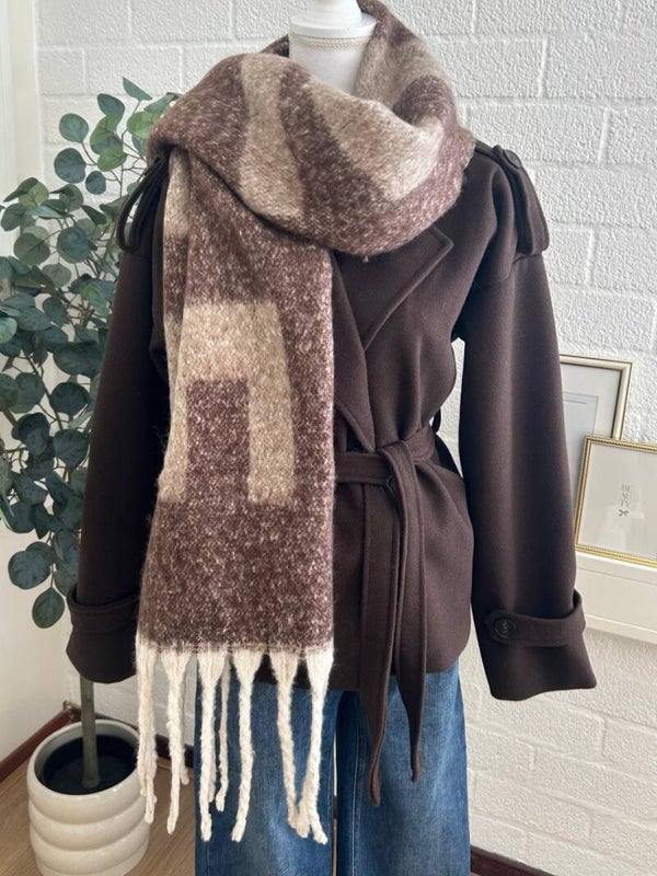 Cosy scarf brown