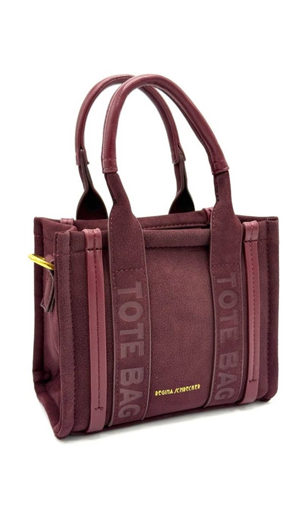 Mini TOTE bag burgundy red