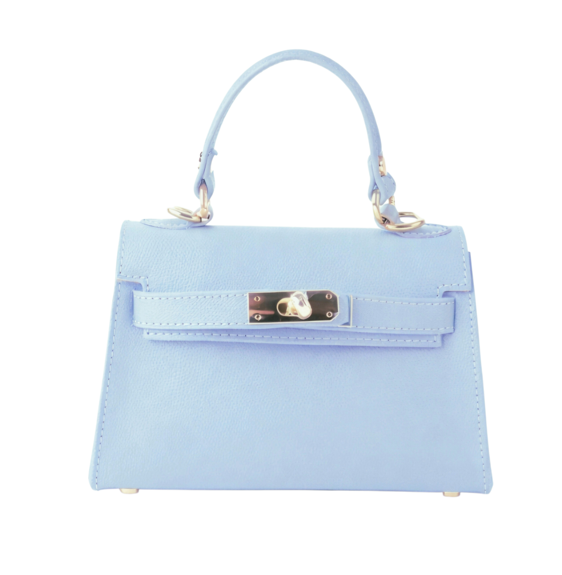 Leather spring bag blue