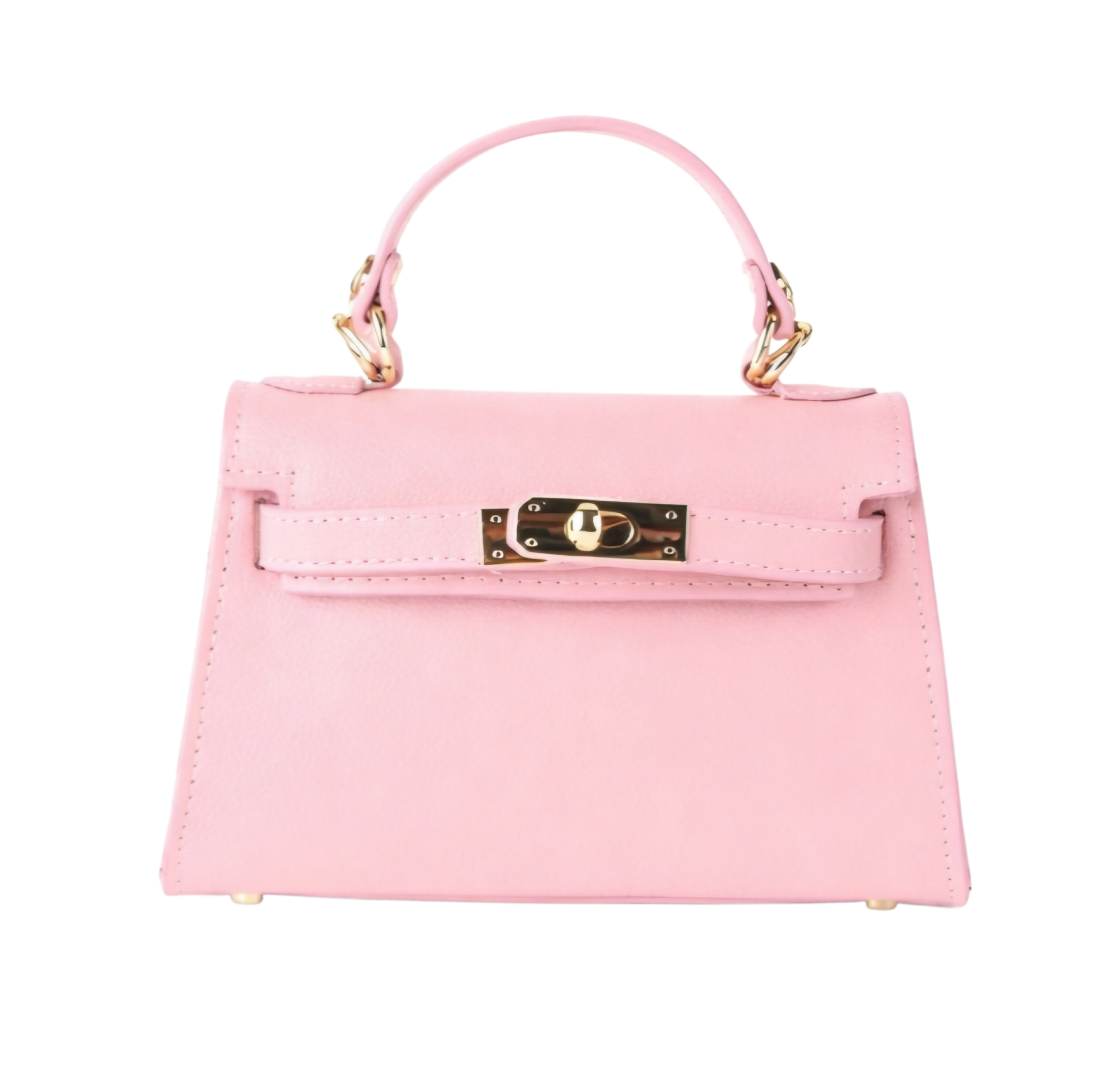 Leather spring bag pink