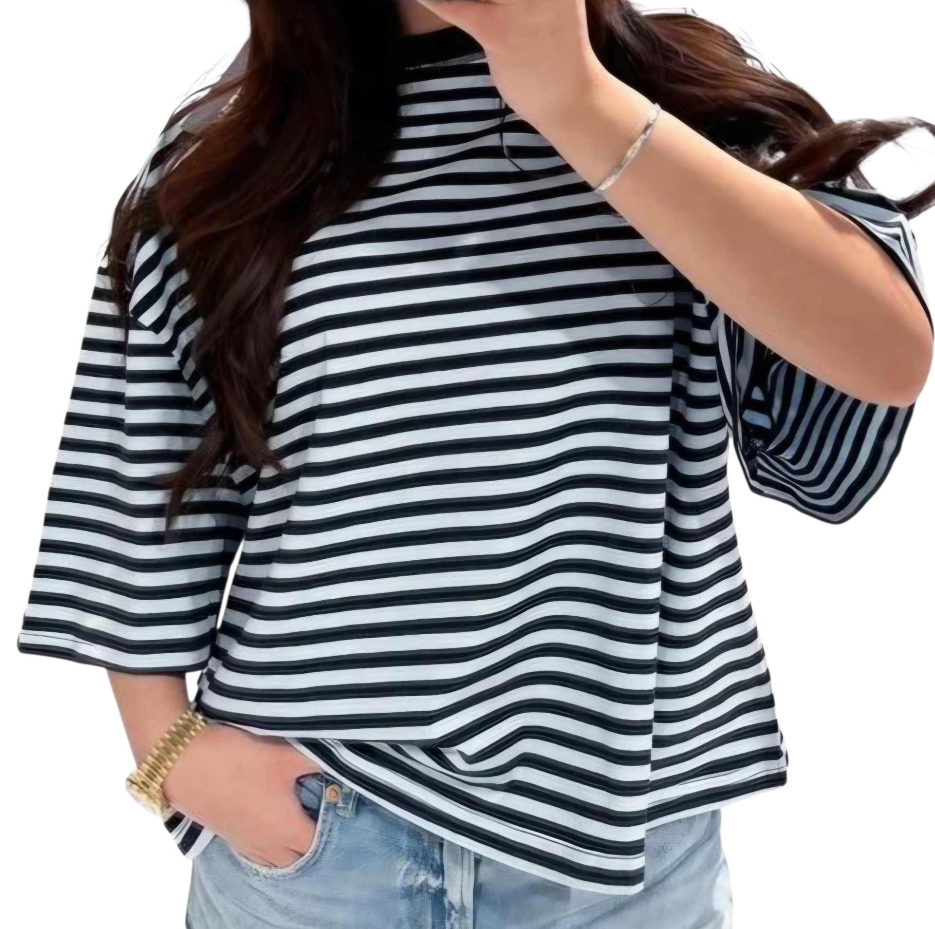 Redefined stripe T blue