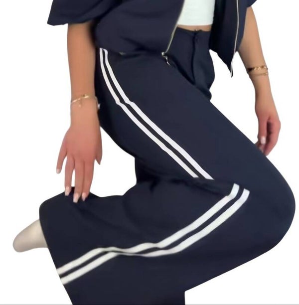 Marley stripe pants navy