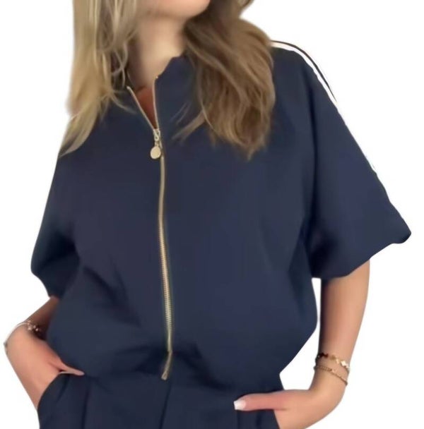 Marley stripe bomber navy